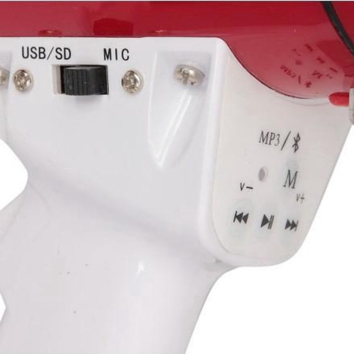 Megafoon 50W - Accu, USB & SD