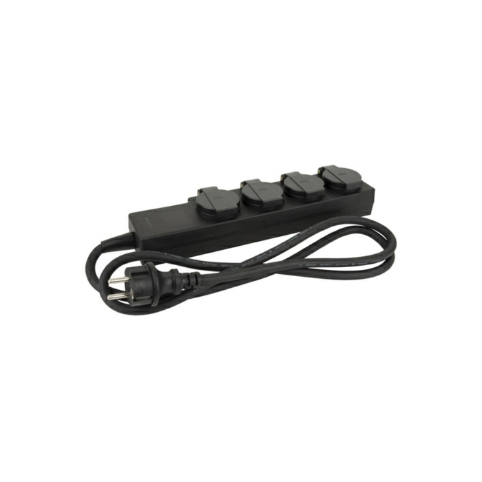 Verlengkabel Schuko - 5m - 4 weg
