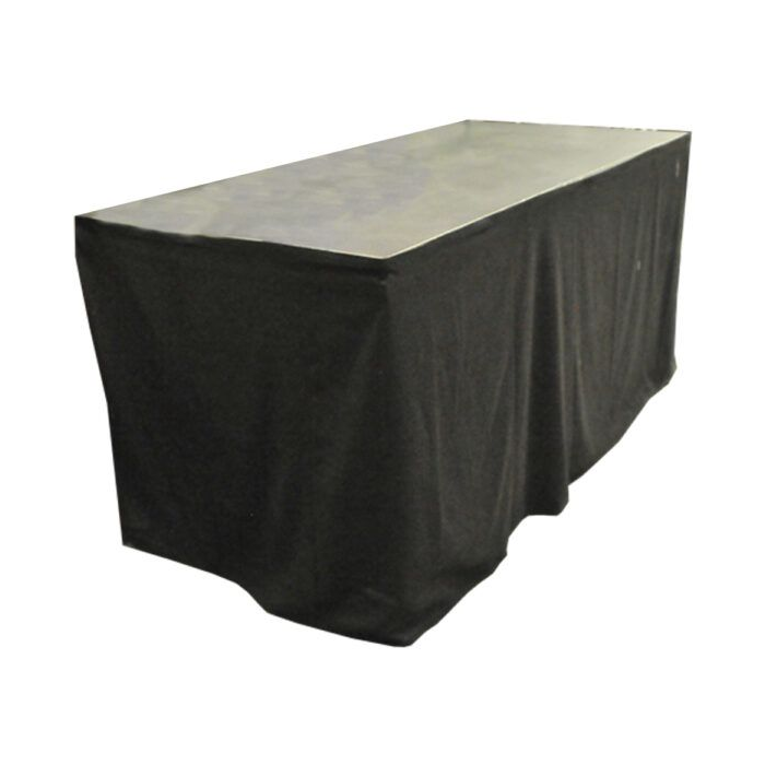 DJ meubel podiumdeel 2x1m op 100cm met zwarte afrok