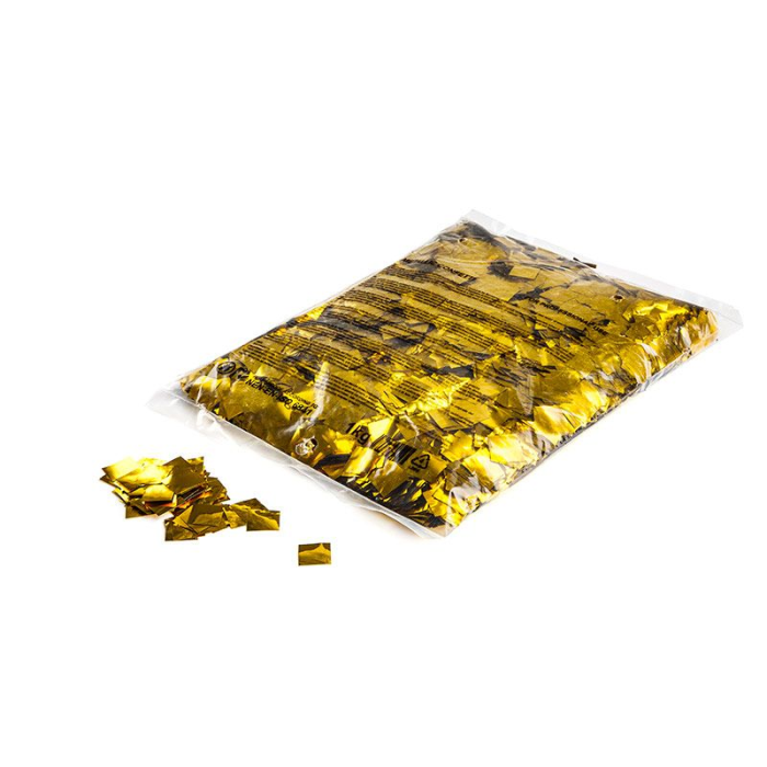 CON11GL – Confetti vierkantjes goud metallic 1kg