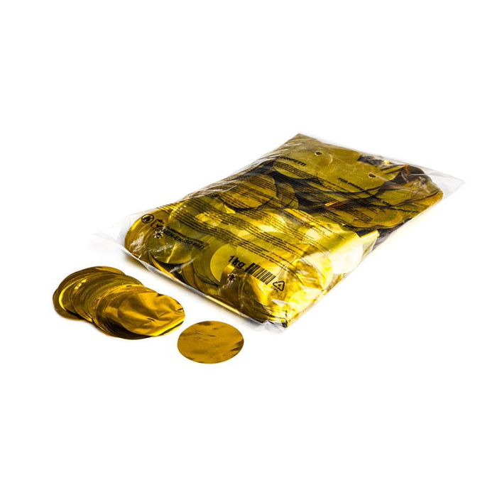 CON13GL – Confetti rondjes goud metallic 1kg