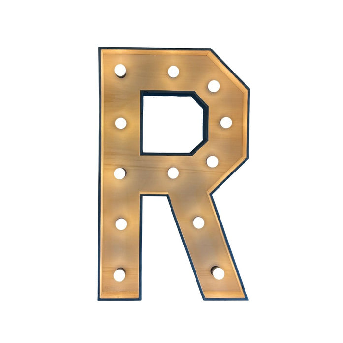 Verlichte letter – R
