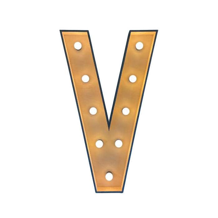 Verlichte letter – V