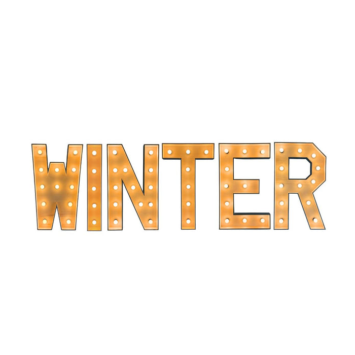 Verlichte letter – W