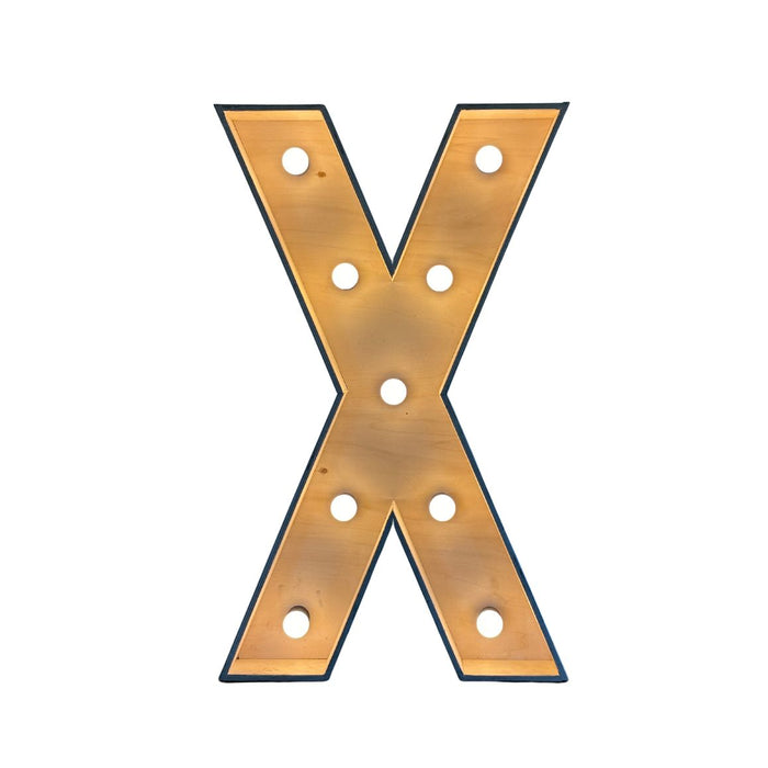 Verlichte letter – X