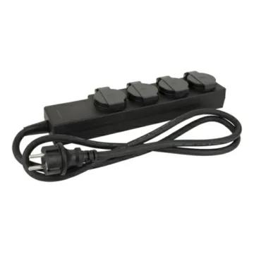 Verlengkabel Schuko - 5m - 4 weg