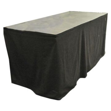 DJ meubel podiumdeel 2x1m op 100cm met zwarte afrok