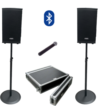 Geluidsset met bluetooth en microfoon - tot circa 50 personen