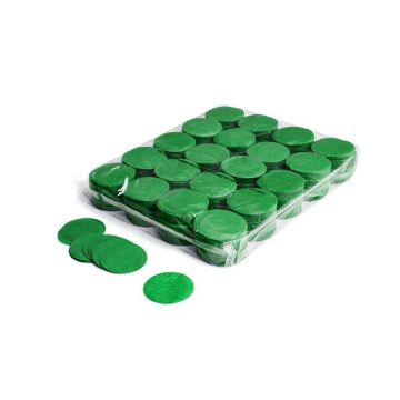CON02DG – Confetti rondjes donkergroen papier 1kg