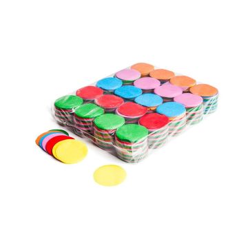 CON02MC – Confetti rondjes multicolor papier 1kg