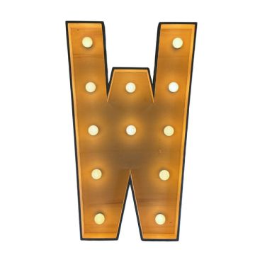 Verlichte letter – W