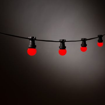 Prikkabel Rood - 20 meter - 40 lampjes - koppelbaar