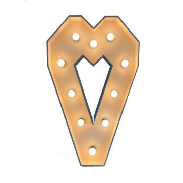 Verlichte cijfer – ❤ (Lichtletter Hart)